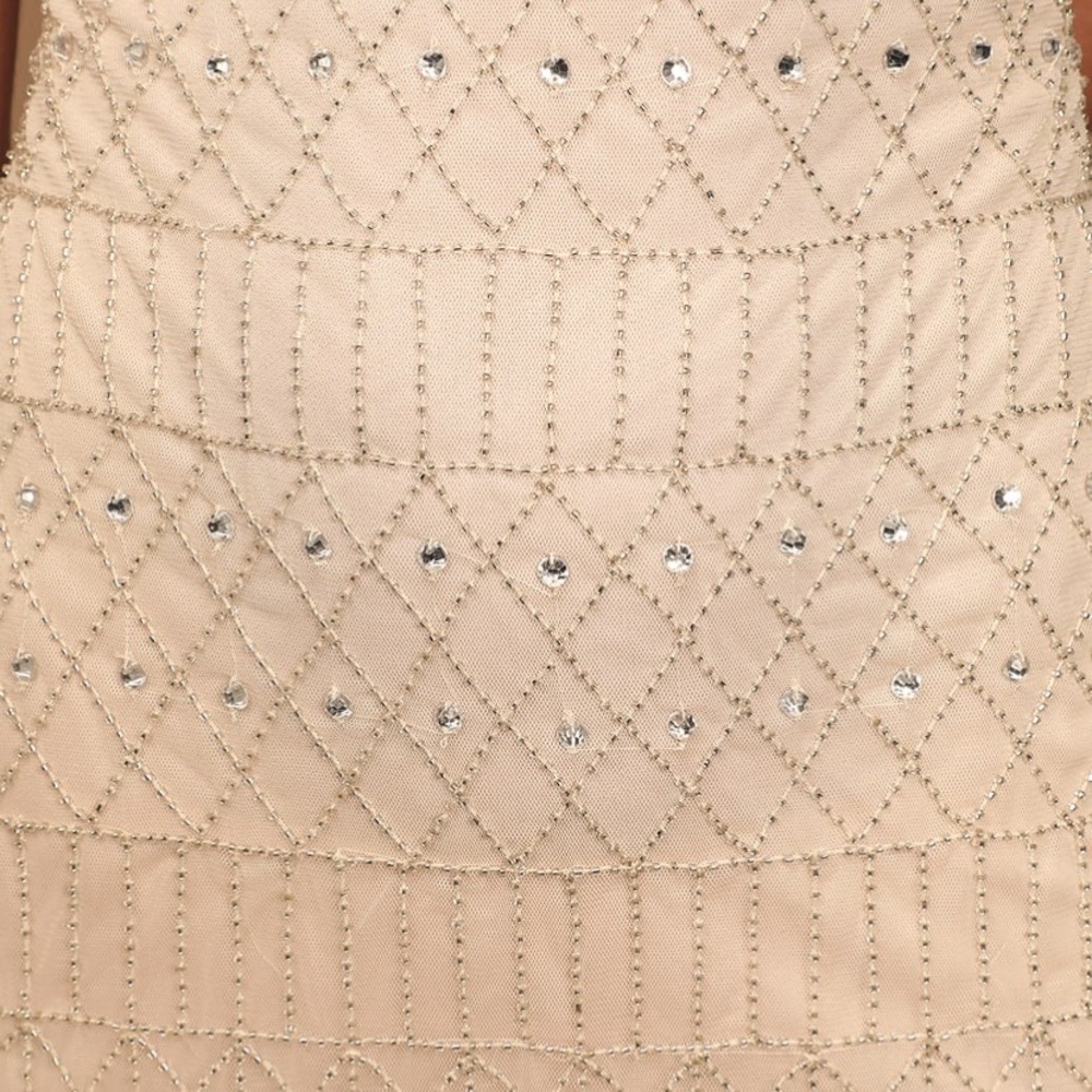 MAKE AN OFFER Beige Beaded Dress - Picture 5 of 7